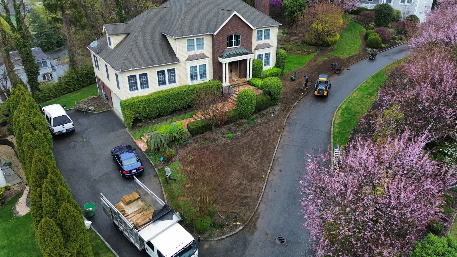 Fresh sod lawn installation by J Rubio Landscaping & Son in Nassau County, NY